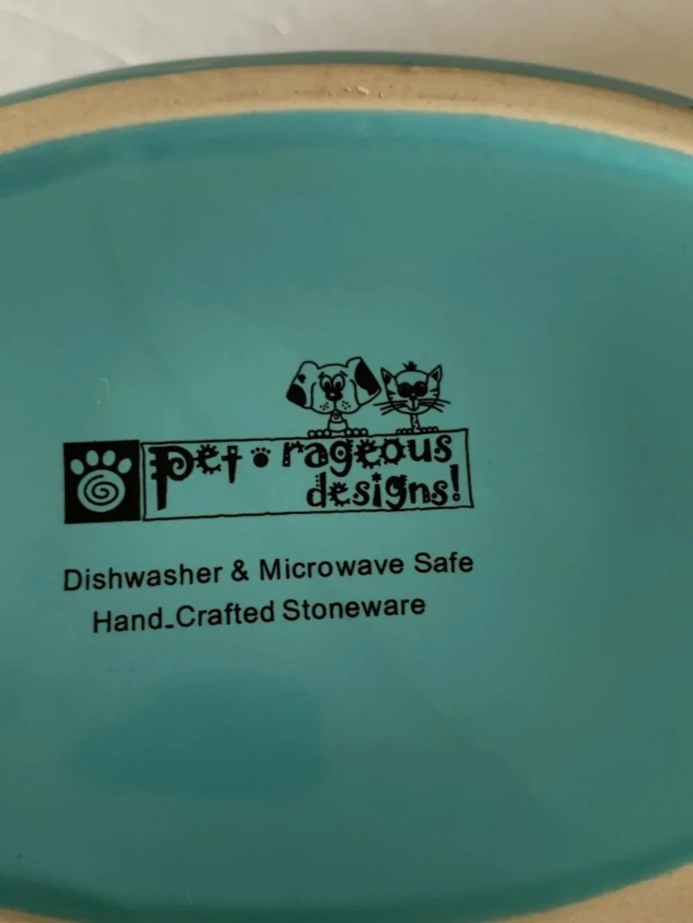PETRAGEOUS DESIGNS MEOW CAT BLUE BOWL OVAL DISH